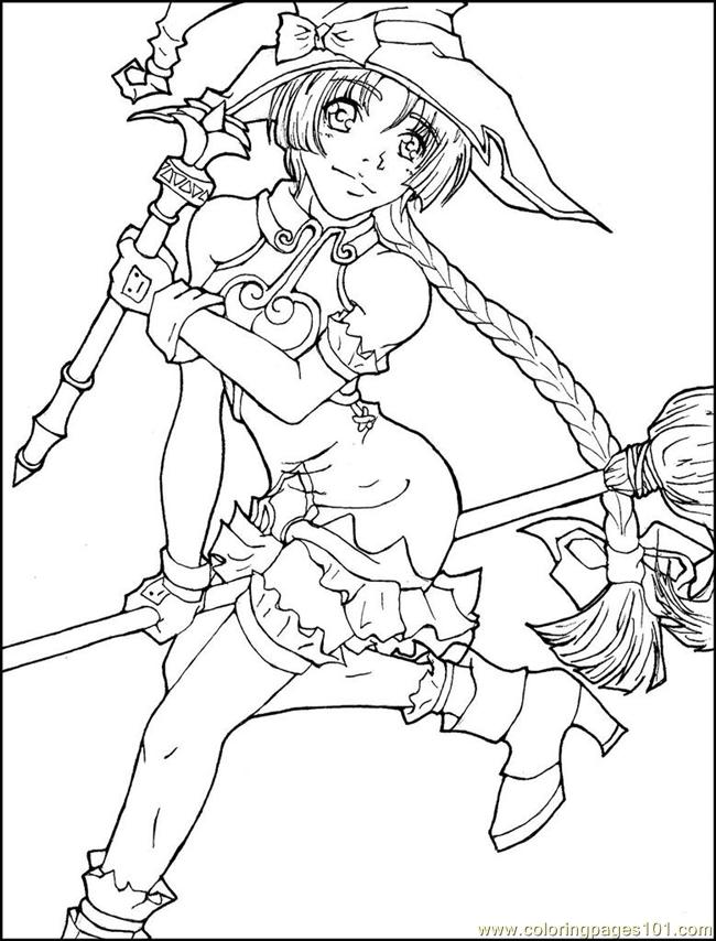 Plansa de colorat cu Anime 38 41
